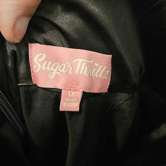 Sugar Thrillz/Dolls kill -THIS MAGIC MOMENT MINI DRESS - BLACK 1x nwt - Picture 3 of 5